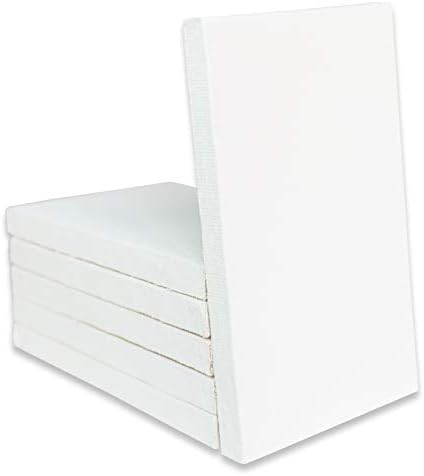 LWR CRAFTS Mini Stretched Canvas 3" X 5" 7.5cm x 12.5cm Pack of 6