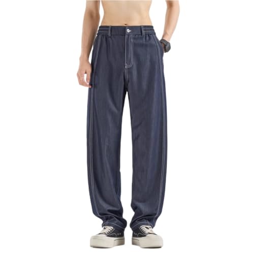 Summer Thin Jeans Mens Loose Pants straighttipped Silk