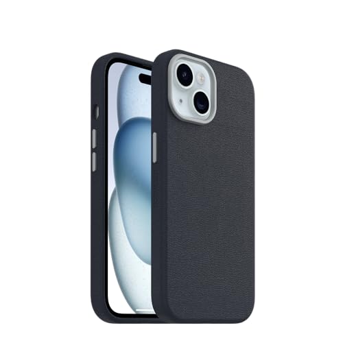 Image of OtterBox iPhone 15 Symmetry Series Cactus Leather for MagSafe - Riverside Blue