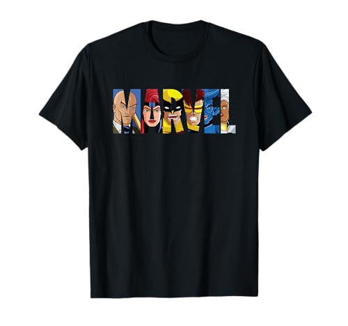 T-shirt Marvel X-Men en coton noir pour fan de comics et super-héros