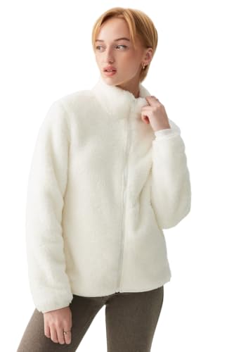 Image of ColorChakra Womens sherpa fur jacket for women superwarm leight weight fabric Plus size sweatshirt M to 5XL