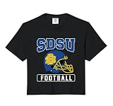 South Dakota State University Jackrabbits Football Helmet Comfort Colors Crop Top
