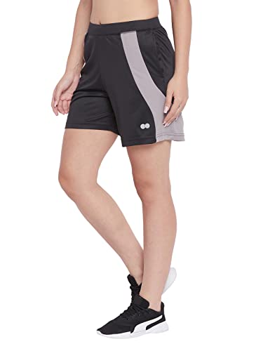 Image of Clovia Women's Activewear Comfort Fit Sports Short with Pocket in Black