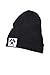 Produktbild barTbaren  warme Beanie mit großem Axt Logo Patch  weiche Unisex Wintermütze für Damen und Herren im klassischen Schnitt in Charcoal