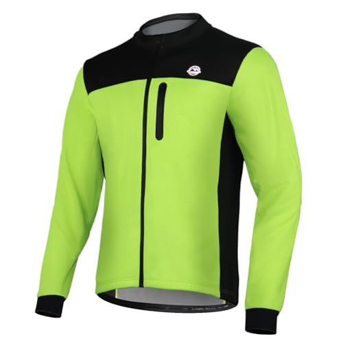 Terradorn Winter Mens Cycling Jacket，Fleece Waterproof，Windproof Softshell Thermal Coat，Breathable Mountain Reflective Bike Clothing