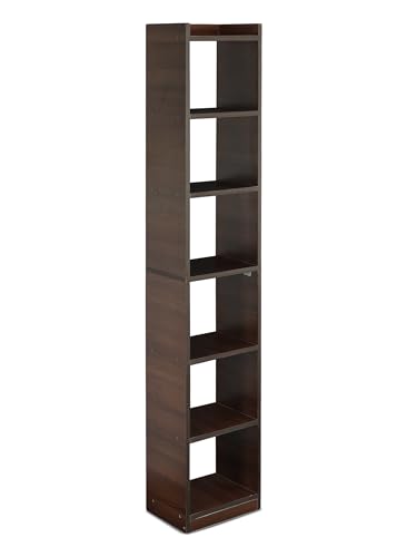 Image of SBF Furniture Tree Bookshelf Floor Standing Bookcase Free Standing Multipurpose Storage Rack for Books Magazines Organizer Showcase DIY (GHODO - Brown, GHODO)