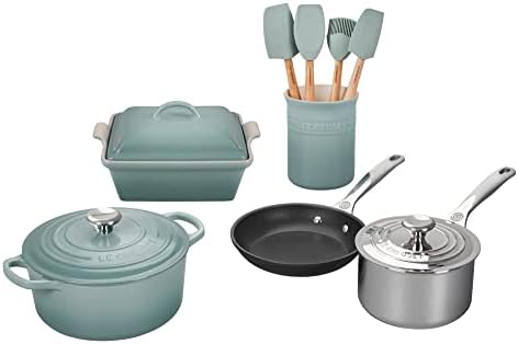 Le Creuset Mixed Material Cookware Set, 12pc, Sea Salt Le Creuset Mixed Material Cookware Set, 12pc, Sea Salt