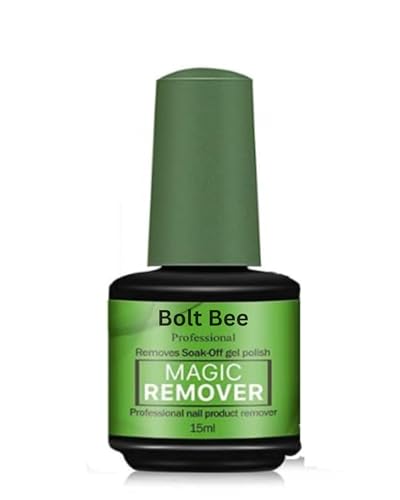 Bolt Bee Magic Gel Polish Remover | Nail Polish Remover Gel for Easy Soak-Off in 1–2 Minutes | Quick Tool for Acrylic, gel & UV Nail Extensions | Nail Care Accessory for Women – 15 ML