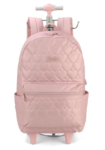 Mochila de Rodinhas Infantil Bar bie Rose MC46822BB - Luxcel