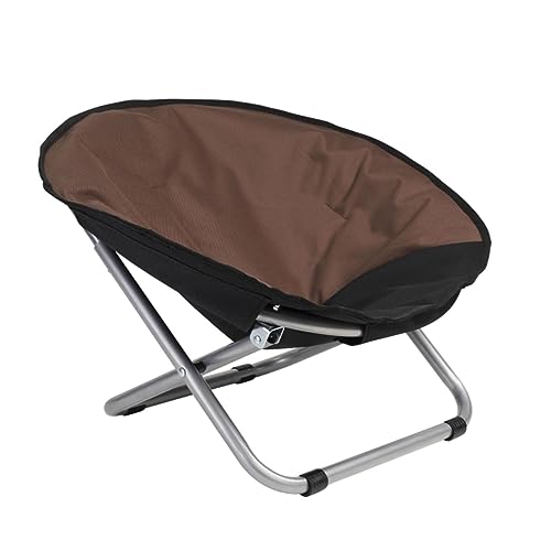 MFMEXUL 折りたたみ式ペットベッド 高架猫用ハンモック ベッドポータブル スチールフレーム, コーヒー