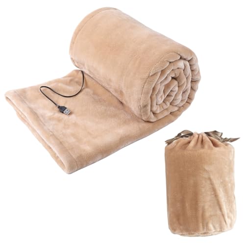 Couverture chauffante à batterie, couverture chauffante portable 63 x 33,