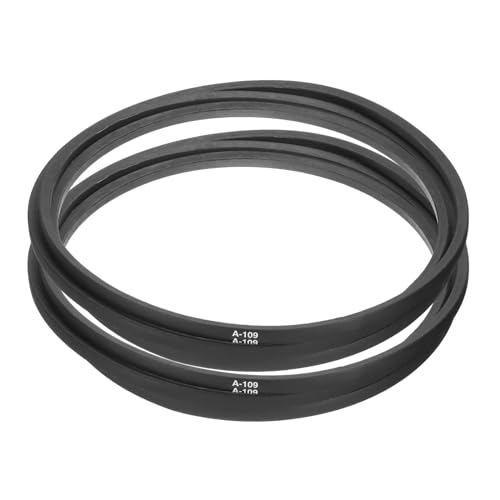 Image of uxcell 2pcs A109 or 4L1110 Classic Wrapped Rubber V-Belt, 109 inch(2775mm) Inside Circumference, A Profile V Belt