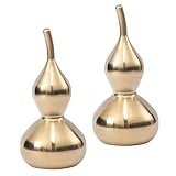 Ornement en laiton : le décor de bureau en forme de gourde exquis et unique est destiné à la décoration de bureau intérieure, plein de nouveauté, gourde en laiton