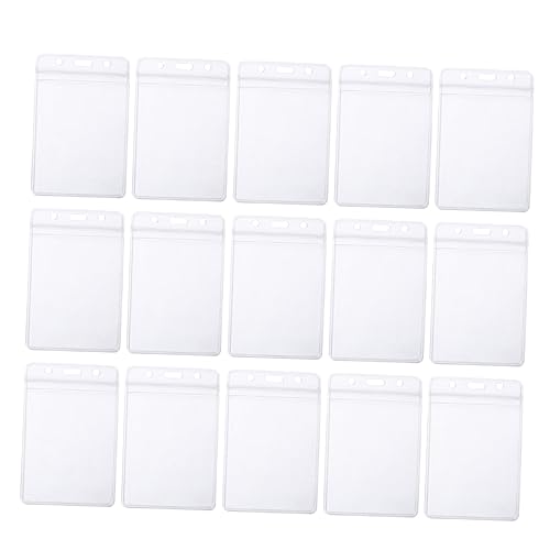 Porte-badges transparents lot de 100 porte-cartes avec clips métalliques de bureau