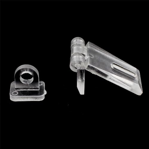 Image of TAODAN 10PCS 1.37 Inch Mini Acrylic Hinge Hasp with Buckle, Clear Hinge Latch Locking Hasp for Box Cabinet Drawer Fittings