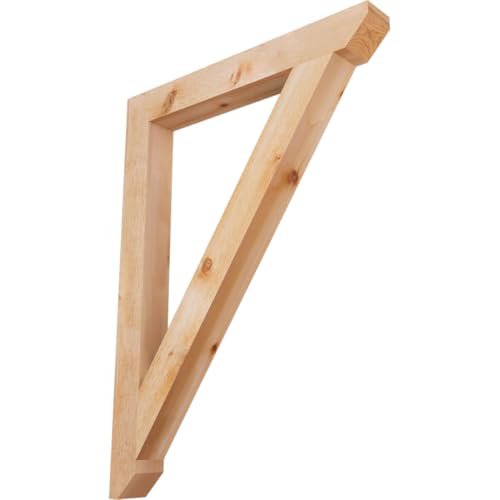 4"W x 34"D x 46"H Traditional Slat Rough Sawn Bracket, Western Red Cedar