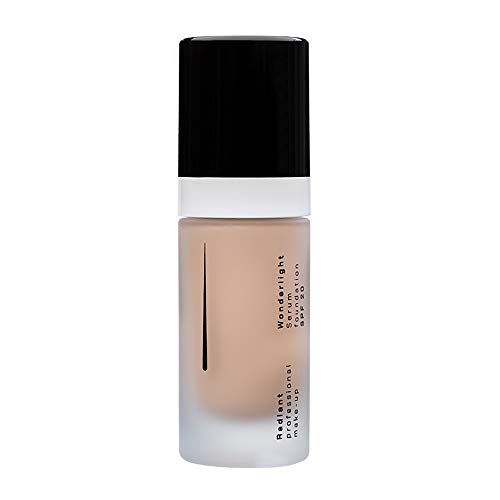 Radiant Professional Wonderlight Serum Liquid Foundation for Makeup Kit – Alternative to Bronzer Powder – Color Corrector & Under Eye Concealer – Matte Eyeshadow Base – 1.01 oz – Porcelain Beige (01)