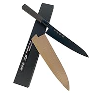 Amazon | 堺孝行 黒影 VG10槌目フッ素加工和式包丁 (和牛刀210mm