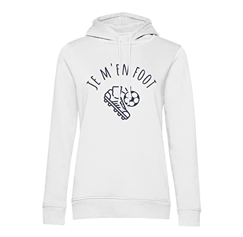 Sweat à capuche Je m'en Foot pour passionnés de football et de sport
