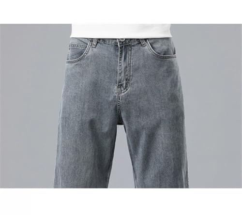 Men's Thin Jeans, Loose Straight Casual Jeans, Stretchy Soft Drape Trousers3