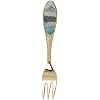 asahi Fork Gold Total length 13.7 cm Ukiyoe Cutlery Cake Fork Single item box Roots Lake UKI CF2