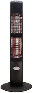 Ener-G+ HEA-965 Chaufferette Électrique Infrarouge d'extérieur Sur Pied avec Télécommande 1500W Noir