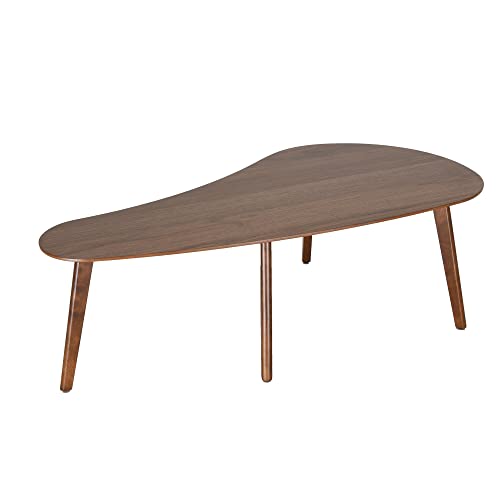 Zenvida Madison Mid Century Modern Coffee Table, Walnut Finish #TOP6