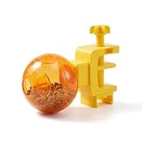 YzzYzz Interactive Dog Puzzle Toy, Clamp-on Treat Dispensing Dog Toy for Small Medium Dogs & Cats, Space-Saving Food Dispenser for IQ Training & Enrichment, Works on Table, Door & Desk