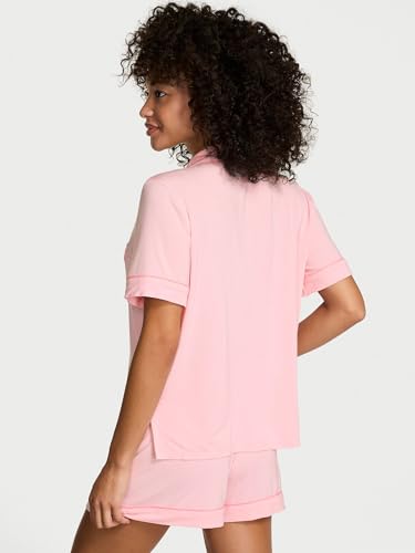 Image of Victoria's Secret Modal Pajama Set, Short Sleeve Button Down Shirt and Shorts, Sleepwear for Women (XS-XXL)