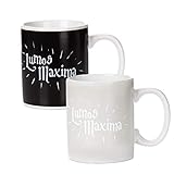 Paladone Harry Potter Coffee Mug, Lumos Maxima Heat Change Mug, 300 ml