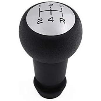 Manual Gear Knob Gear Lever Leather Lever Knob 5 Speed Knob Black Compatible with Citroen Compatible with Peugeot