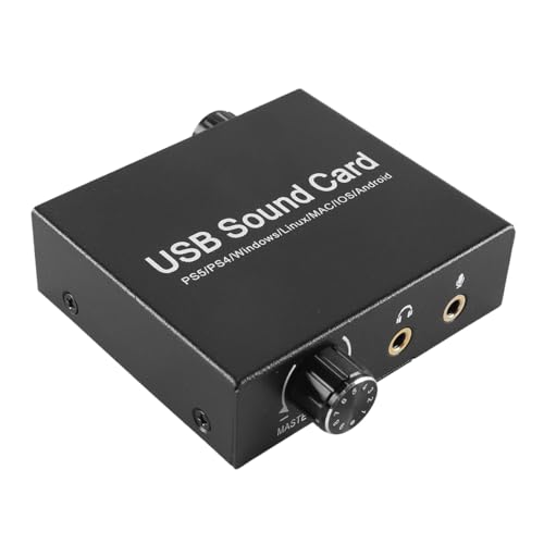 Nicear Adaptador de Audio para computadora con Tarjeta de Sonido USB con Puerto para Auriculares y micrófono de 3,5 mm para múltiples Plataformas y Sistemas
