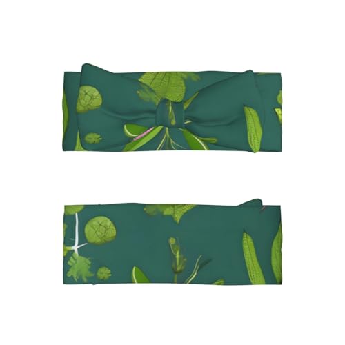 flowers and plants Prints Baby Bow Headband - Super Stretchy Soft Bows Hair Accessories for Newborn Infant Toddlers Kids Girls - Elastic and Skin-Friendly2