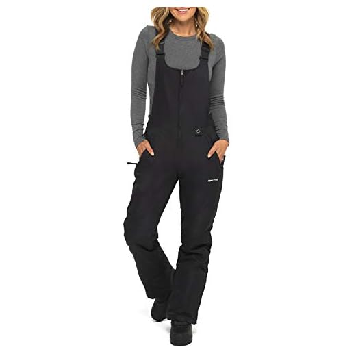 Arctix Women's Essential Insulated Bib Overalls, Black, Medium