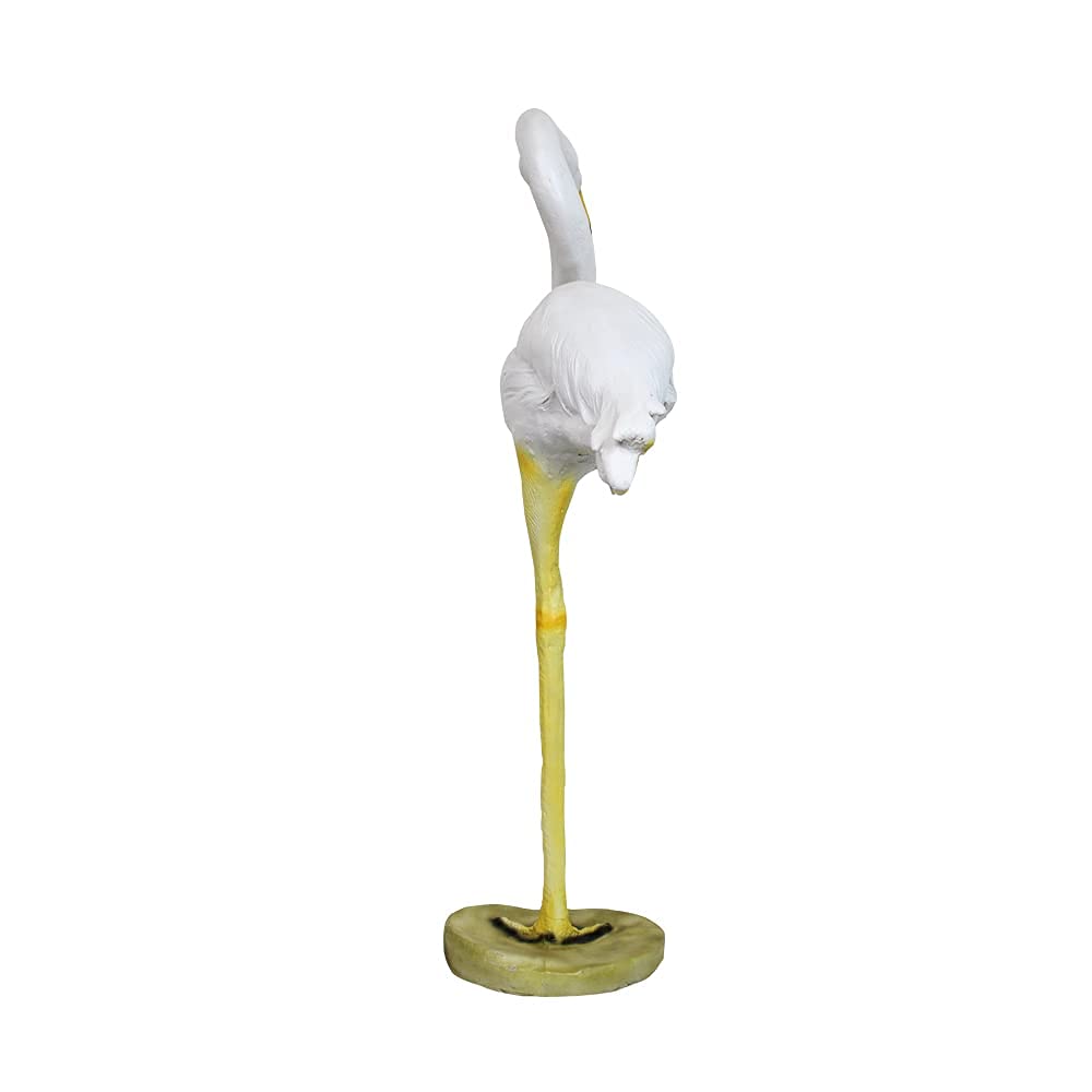 The Decorshed (Unbreakable 32'' Inches White Flamingo for Garden Decor, Garden Statue, Single Leg Flamingo for Garden 1