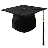 KEELYY Bachelor Hut Unisex Doktorhut Graduation Cap Verstellbar Bachelor Abschluss Hut für Abschlussfeiern vom Studium, Universität, Hochschule, Abitur - Absolventenhut in Schwarz…