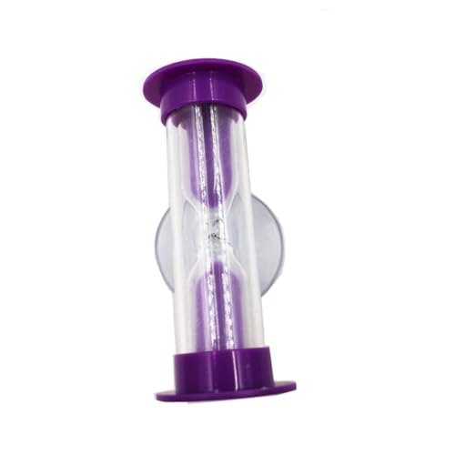 Healifty Sandglass with Suction Cup for Games Removable Timer Purple Fun Decorative Clock for Home and Office Present for Friends