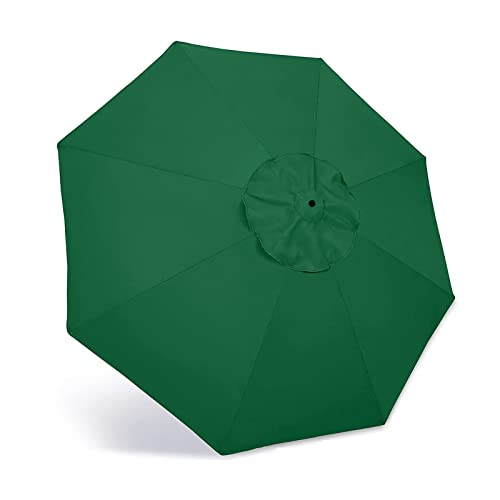 Toile de rechange pour parasol de jardin vert 7m et 8 baleines