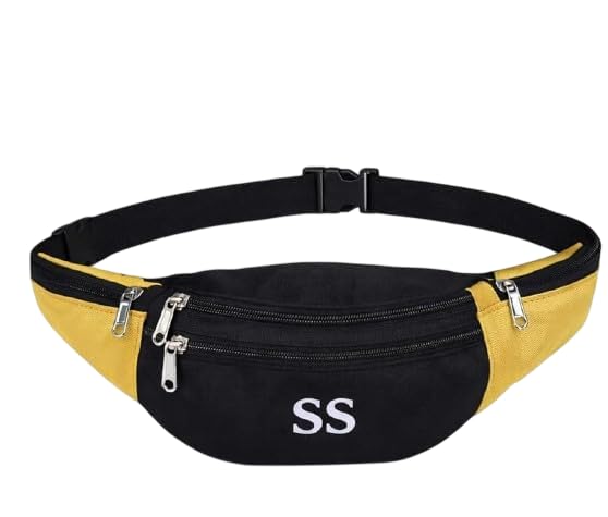 Waist Bag for Men & Women | Adjustable Strap Fanny Pack with Dual Zippers | Lightweight Travel Running Hiking Belt Bag | Stylish Crossbody Chest Sling Pouch for Daily Use (Yellow)-image-47