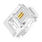TECH-X-Telephone-Plug-2-Pin-RJ11-6P2C-Modular-Plug-Telephone-Phone-Connector-Crystal-Head-Plug-Network-Connector-62-Telephone-Cord-Connector-Adapter-Crimp-Two-core-Cable-RJ-11-PlugPack-50