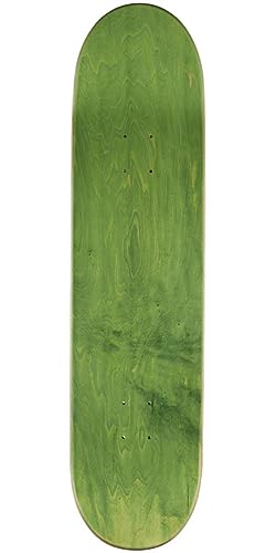 Image of CCS Flames Skateboard Deck - Black /Green - 8.38 inch x 32.00 inch