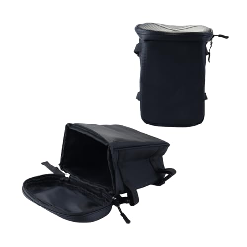 Sacoche arrière de moto en cuir PU sac de transport noir 25x18x10 cm
