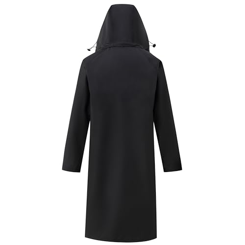 wantdo Mens Rain Jacket Waterproof with Hood Packable Long Rain Coat Lightweight Rainwear Raincoat2