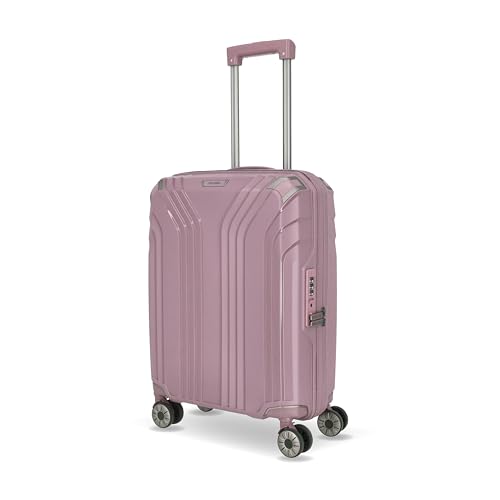 Travelite 4-Rad Hartschalen Handgepäck Koffer klein mit recyceltem Innenfutter, Gepäck Serie ELVAA: Stylischer Trolley mit Schutzecken + TSA Schloss, 55 cm, 41 Liter