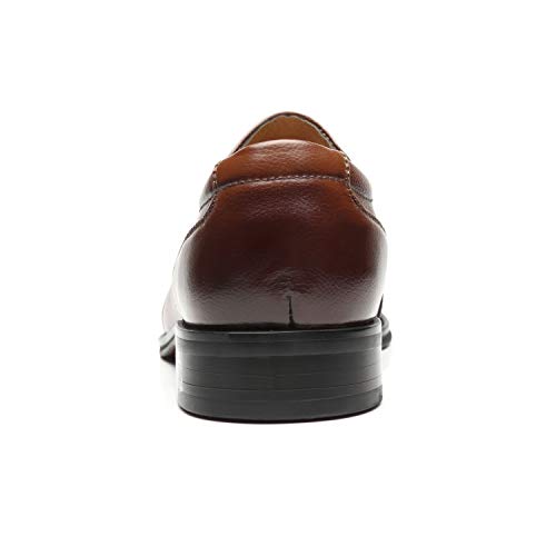 Image of Brown Leather Slip-On Loafers for Men by La Milano