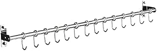 UNISTRENGH 14 Hooks Wall Mounted Hanging Rail Rack for Kitchen Utensil Gadget Bathroom Holder Tool for Kitchen Hotel Bathrooms Tools Storage,80cm