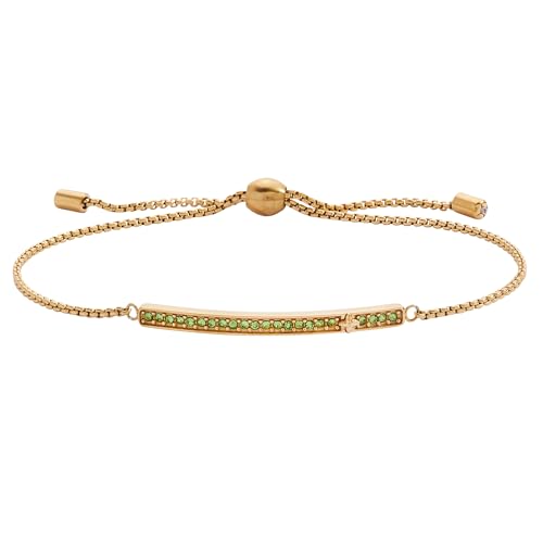 Image of Alex and Ani Pave Bolo Birthstone Bracelet - Stainless Steel Gold /Silver, Perfect for Stacking, Adjustable Birthstone Bracelet for Women, Ideal Gift Jewelry