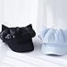 Dark Berets Cabbie Hat Buckle Painter Berets Baker Boy for Street Strolling Dark Fashion Props Cats Ear