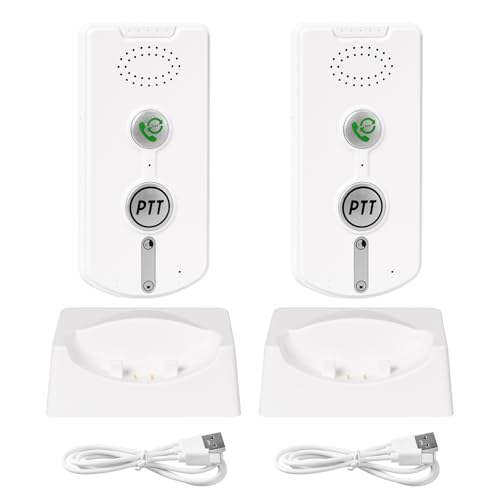 Pumwoy 2-Wege-Sprach-Gegensprechanlage 1000M, Intelligente Sprach-Gegensprechanlage 2 Way Voice Intercom, Drahtlose Gegensprechanlage, Gegensprechanlagen für Büro, Zuhause (Weiß) (Weiß)