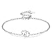 Produktbild VIWIND Armband Damen 925 Sterling Silber Liebe Herz Symbol Zirkonia Armbänder "Together Herz Klein" Armbänder Verstellbarer Charm Armband für Frauen und Mädchen mit Geschenkbox (Liebe Herz)
